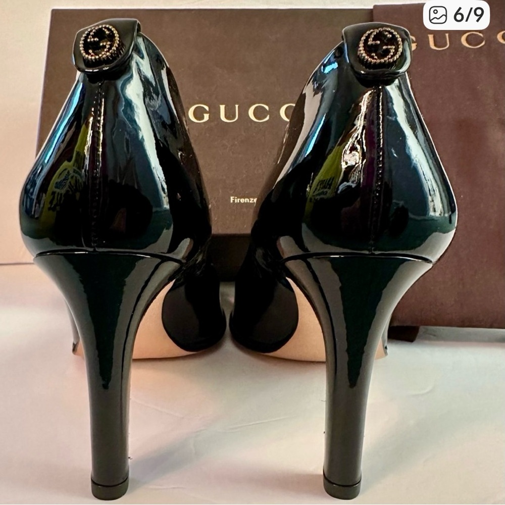 Gucci Shiny Black Women's Heels